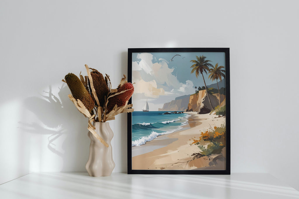 Abstract beach scene