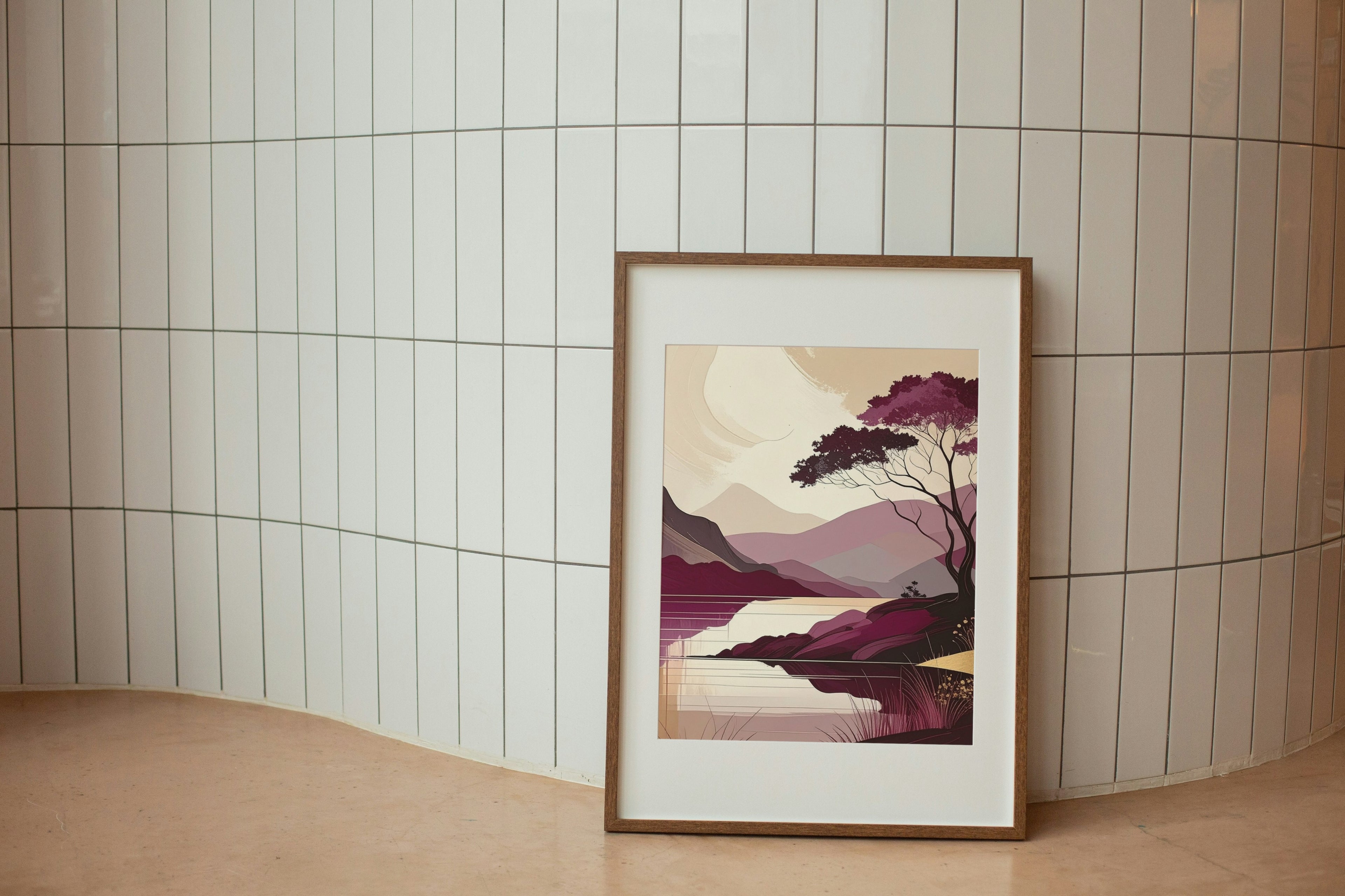 Abstract Burgundy coloured nature scene