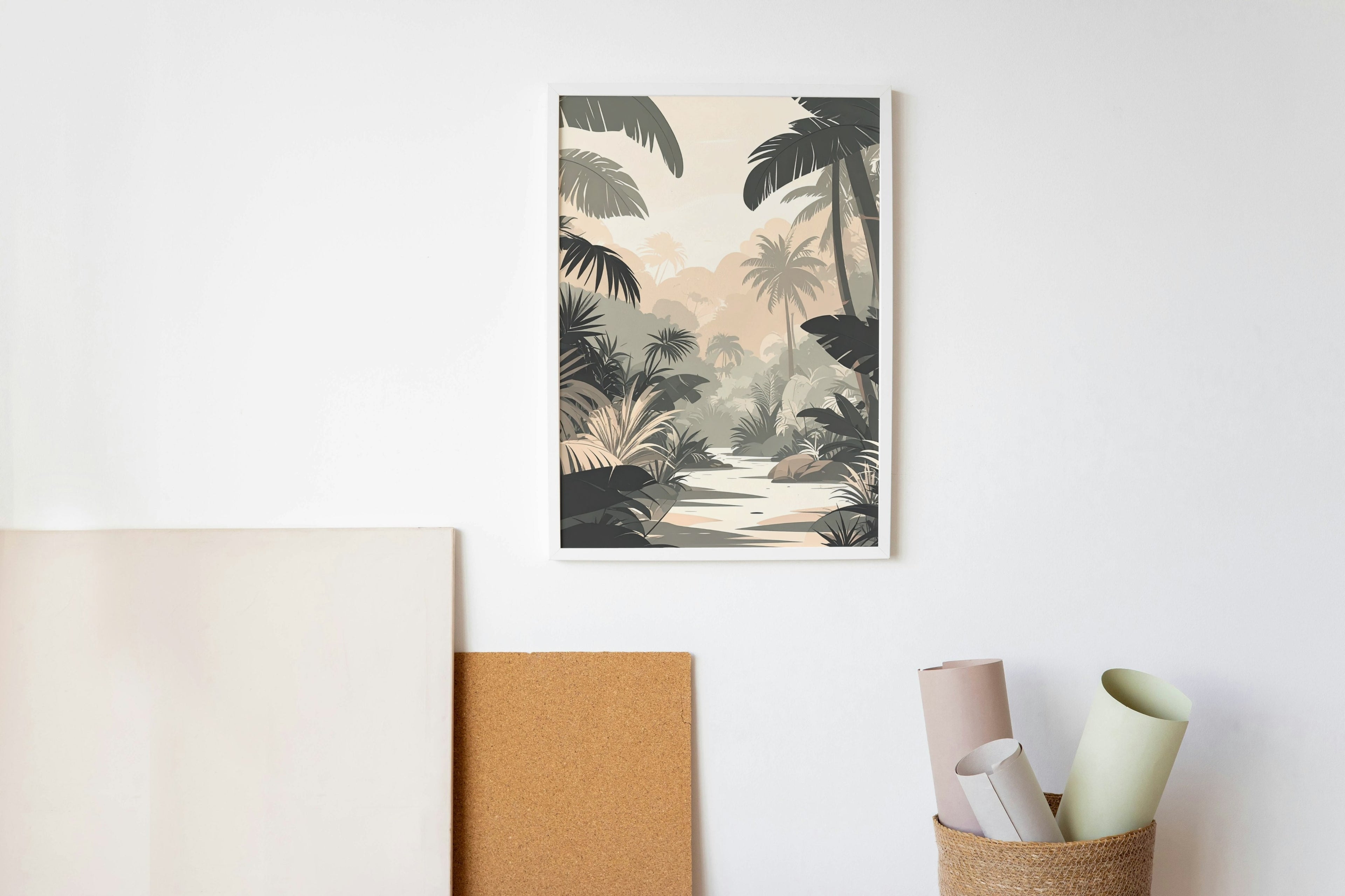 Abstract tropical scene