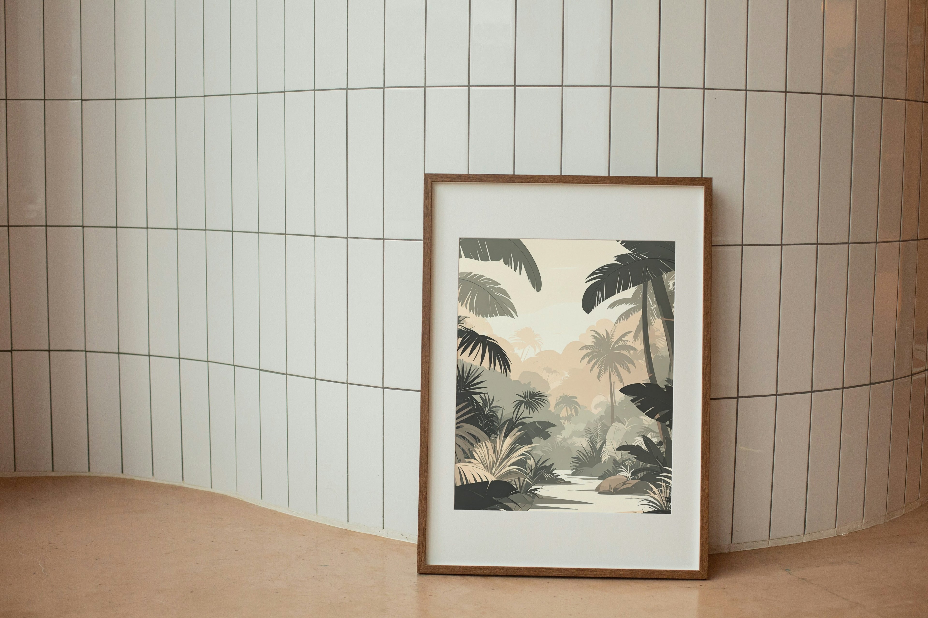 Abstract tropical scene