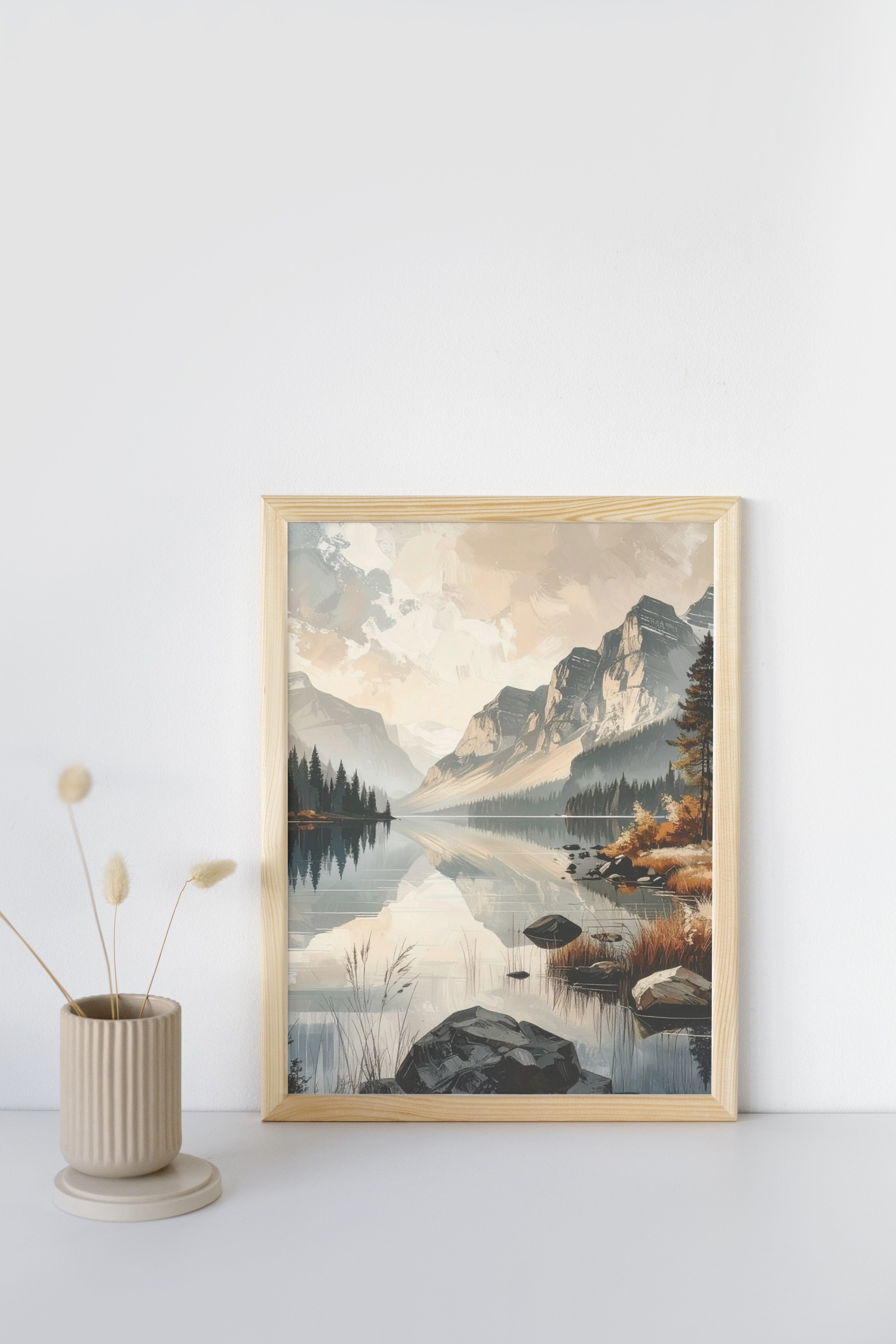 Abstract lake scene
