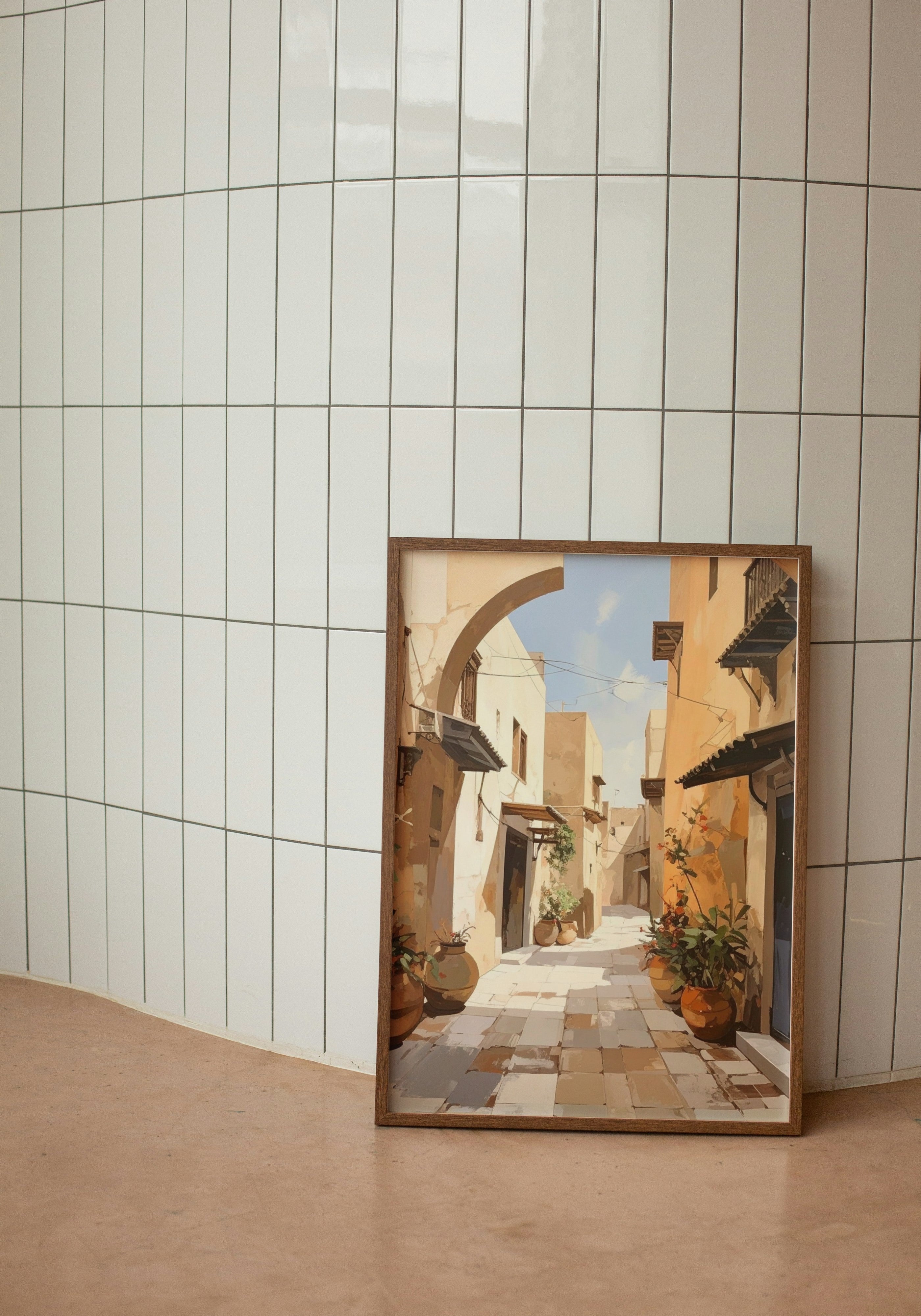 Moroccan street scene poster