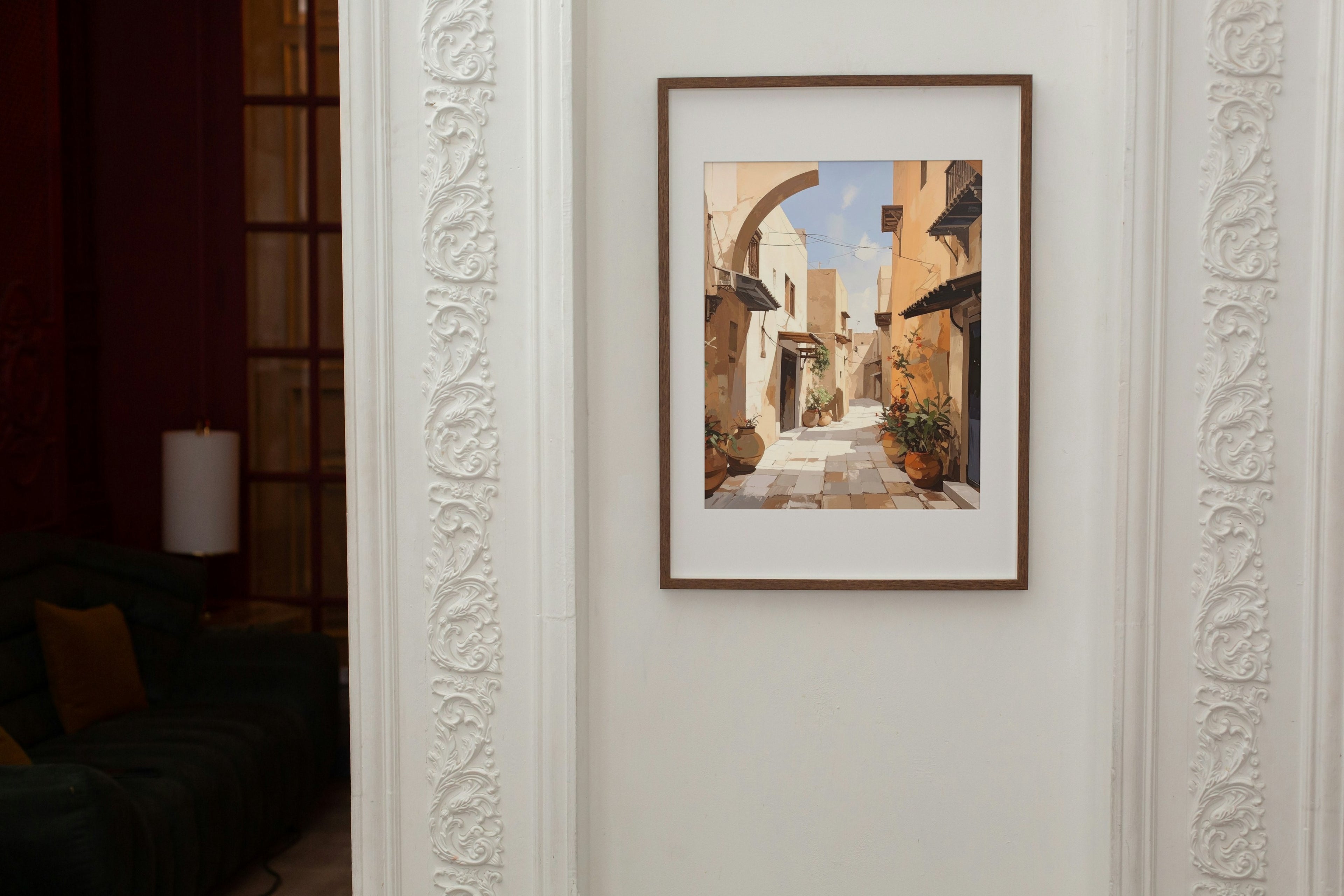 Moroccan street scene poster