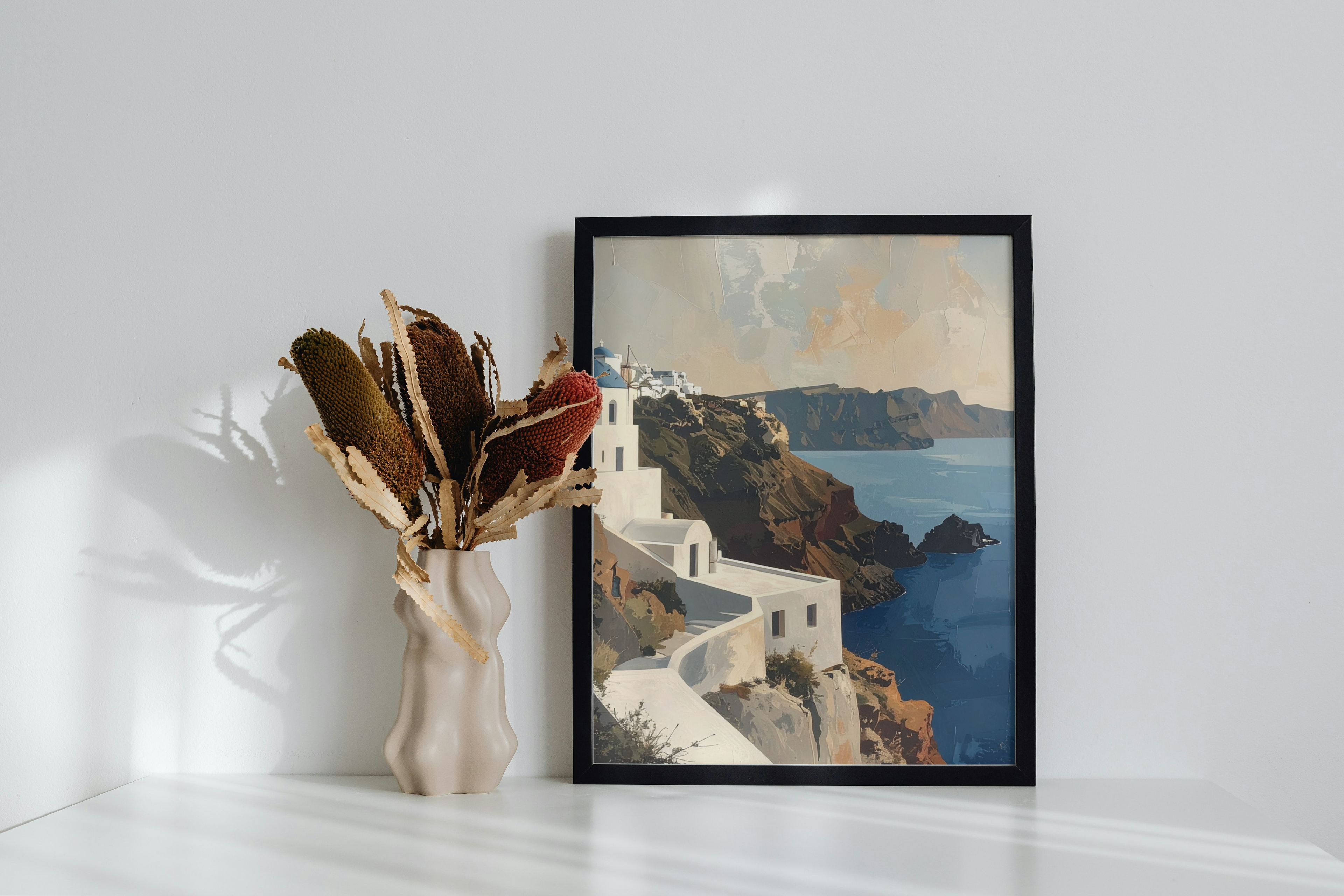 Santorini coastal scene