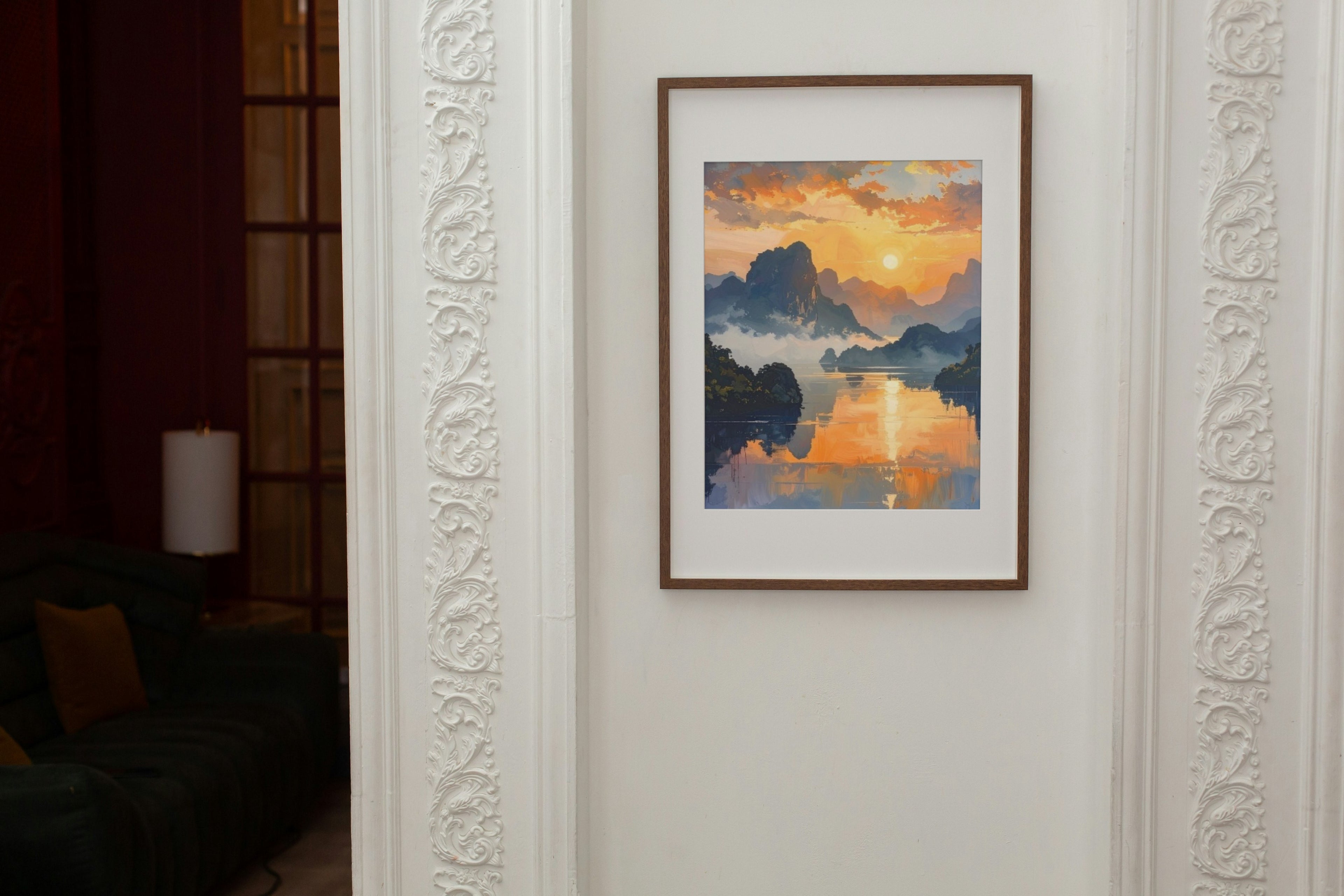 An abstract sunrise scene