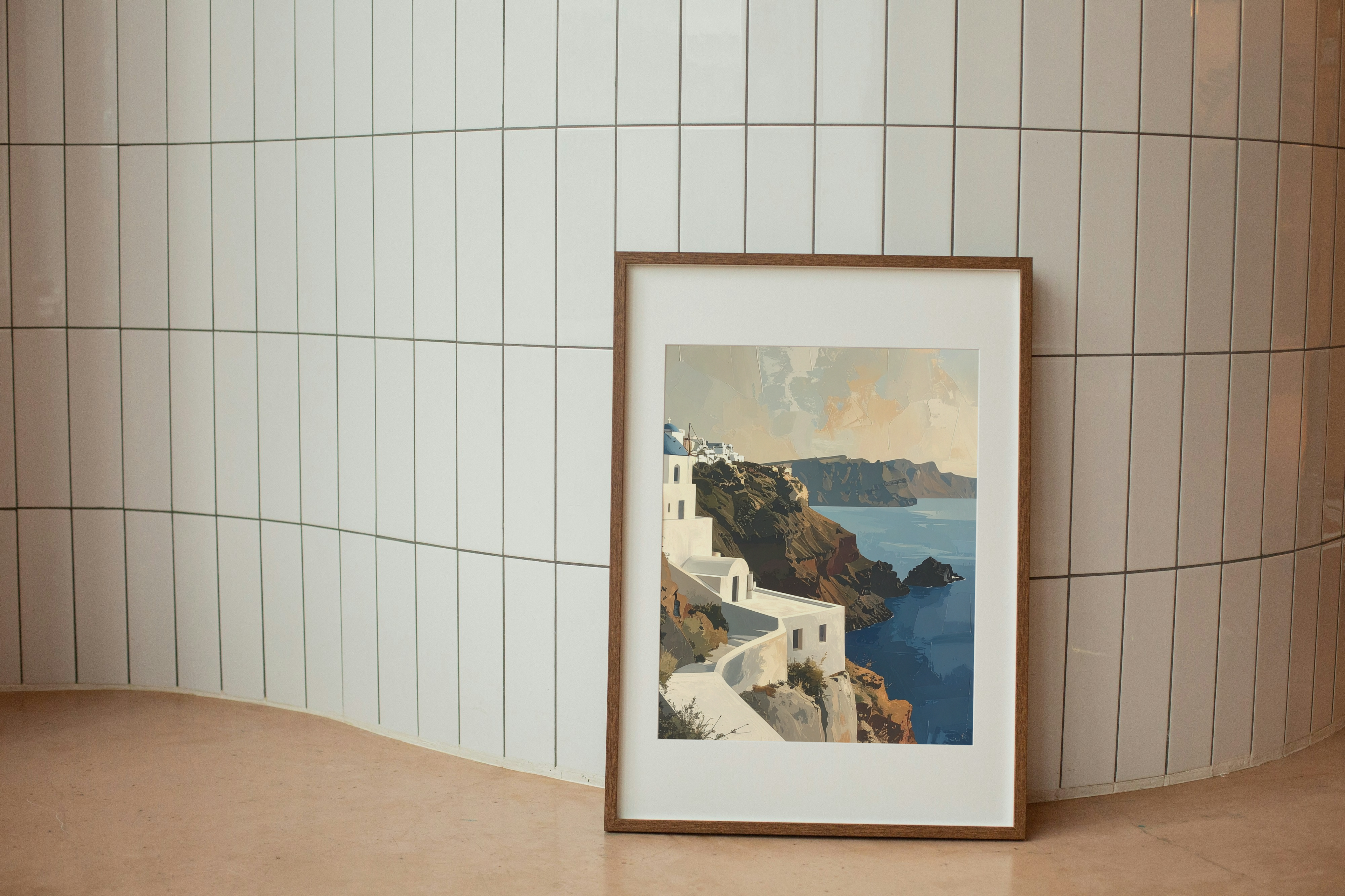 Santorini coastal scene